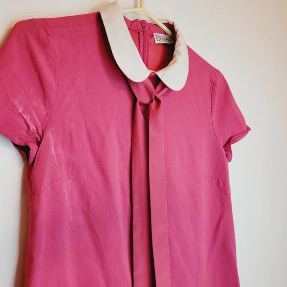 RED Valentino Pink Dress with White Collar - Picture 2 of 7
